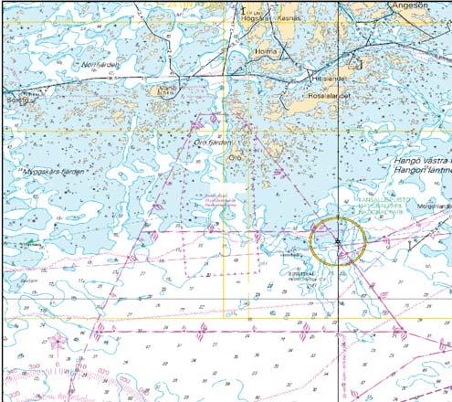 34 22, 136, 952, 953, B/INDEX, B636, B637, B/Hanko - Haapsalu Uusi ampuma-alue seuraavien pisteiden Nytt skjutområde mellan New firing
