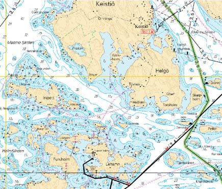 referens, kortutdrag inte i sjökortets