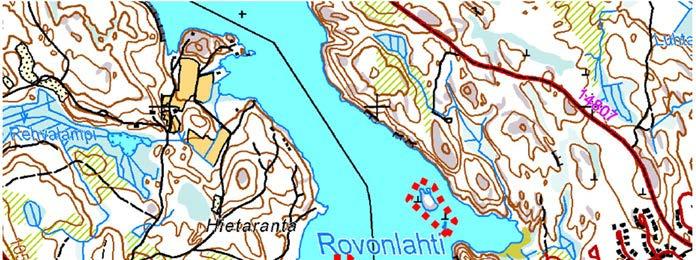 Silmälläpidettävät Lappeenrannan kaupunki: Länsiosan osayleiskaavan luontoselvitys Liite 2. Lepakko- ja pesimälinnustoselvitys Rovonlahden ranta-alueilla havaittiin kaksi rantasipin reviiriä.