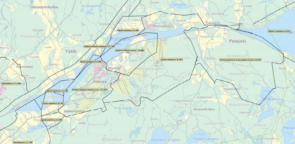 ARVIOINTISUUNNITELMA 7 (10) Yleiskaava ja asemakaava Himoksessa ja sen lähialueella on voimassa Säyrylän osayleiskaava