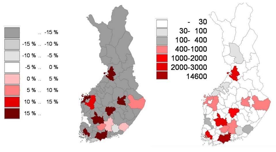 Uudisasuntojen tuotanto keskittyy Väestönmuutos Asuntotuotanto Lähde: