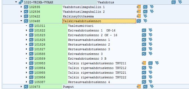 47 Tehdashierarkiassa osa laitepaikoista ja laiterakenteista olivat SAP järjestelmässä epäjärjestyksessä ja eivät vastanneet tuotannossa olevia laitteita.