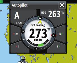 ajautumista -tila) Napauta Port (Paapuuri)- tai Starboard