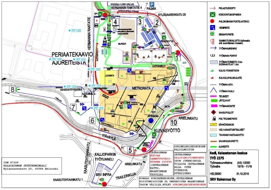 OHJE 15/17/PELT 8 (21) e. Työmaalla tulee olla reaaliaikainen tieto korkean (yli 52 metriä/16 kerrosta) rakennustyömaan rakennuksen sisällä työskentelevistä (evakuoitavista) henkilöistä (määrä). 3.