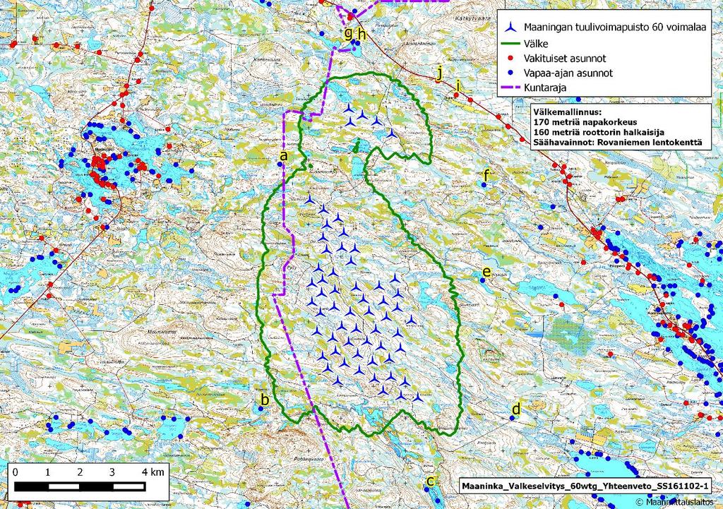 Pääasiallisena laskentatyökaluna on käytetty WindPRO Ver3.1.59 ohjeliston SHADOW-oduulia.