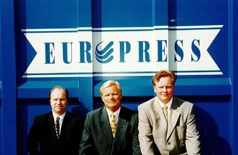 » Tuotanto lähtee käyntiin Vuonna 1984 Europress laajensi toimintaansa aloittamalla oman tuotannon Pohjan kunnassa, jossa ennestään oli valmistukseen sopivat tilat.