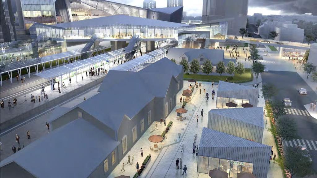 4.7 Palvelukeskus Kilpailualueelle tuli sijoi aa eri toiminnoista muodostuva noin 25 000 ke-m² suuruinen palvelukeskuskokonaisuus.