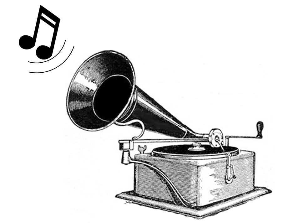 7 KUVA 1. Äänen tallennus mekaanisesti Enrico Caruson vuonna 1904 Milanossa levylle laulama oopperan pätkä oli ensimmäinen levytys, joka myi yli miljoona kappaletta (Chanan 1995, 5).