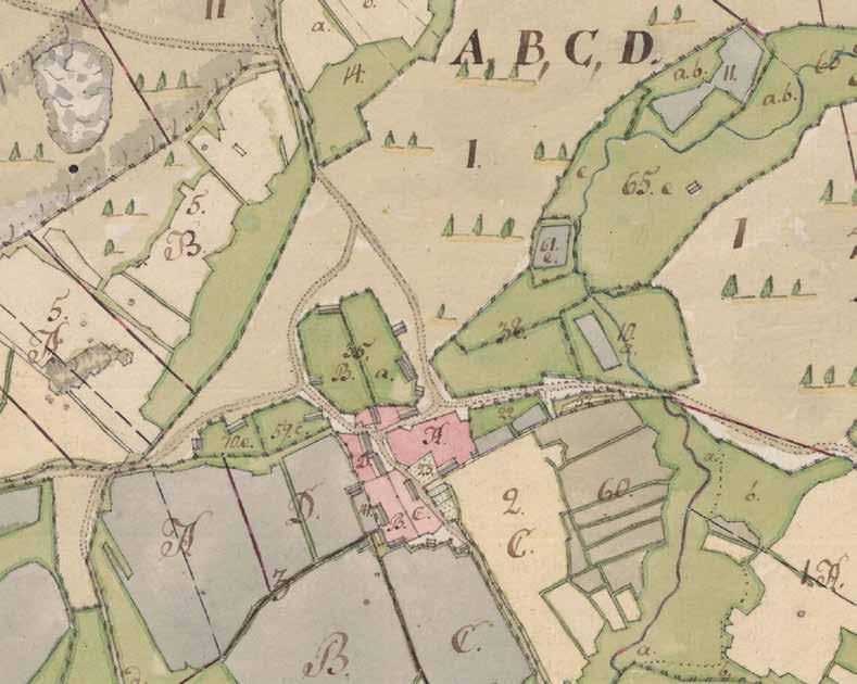 Sama ydinkylä vuonna 1916. KA MH B33a:4/7-27.