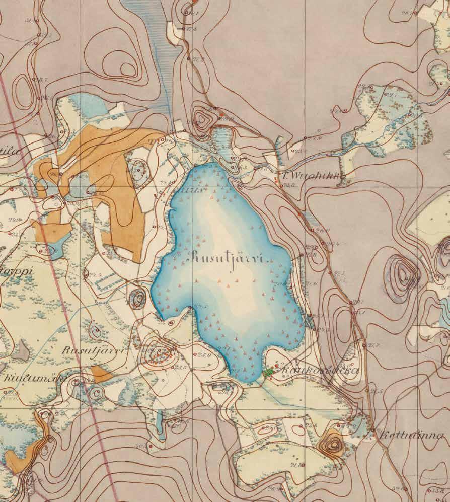 82 Rusutjärvi 1870-luvulla senaatin kartastolla.