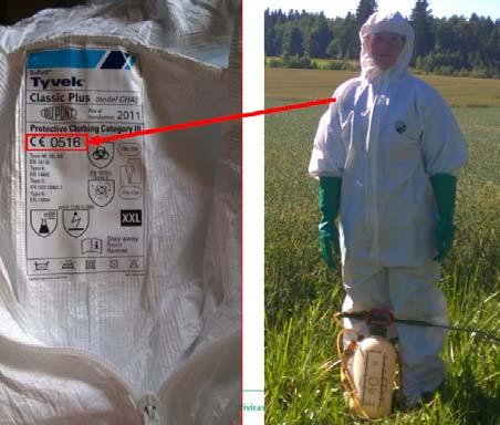 Suojautumisen tarve ja suojaimet Suojavaatetus Oletuksena työvaatetuksesta pitkähihainen paita ja pitkälahkeiset housut, sukat ja kengät Normaalin työvaatetuksen lisäksi erityisiä
