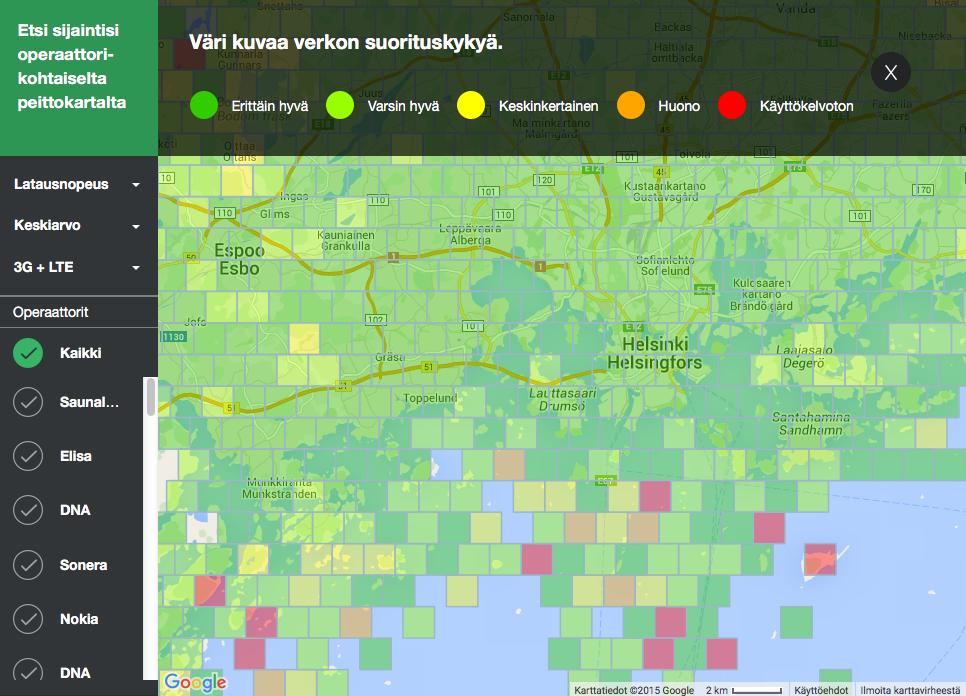 ovat: GPRS, EDGE, UMTS, HSPA, HSPA+ ja LTE. Nettitutka mittaa Suomessa sijaitsevien mittauspalvelimien avulla käyttäjien latausnopeuksia niin käyttäjän kuin palvelimenkin suuntaan.