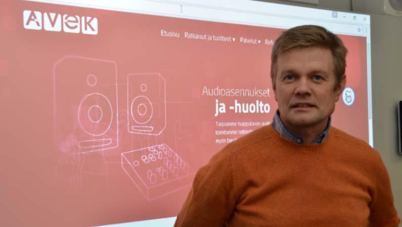 Case 3: AVEK Esitysratkaisut Oy laajentaa palvelutarjontaansa Kymmenen vuotta Kuopiossa esitysteknisiä toteutuksia rakentanut AVEK Esitysratkaisut Oy laajentaa nyt vauhdilla palvelutarjontaansa ja