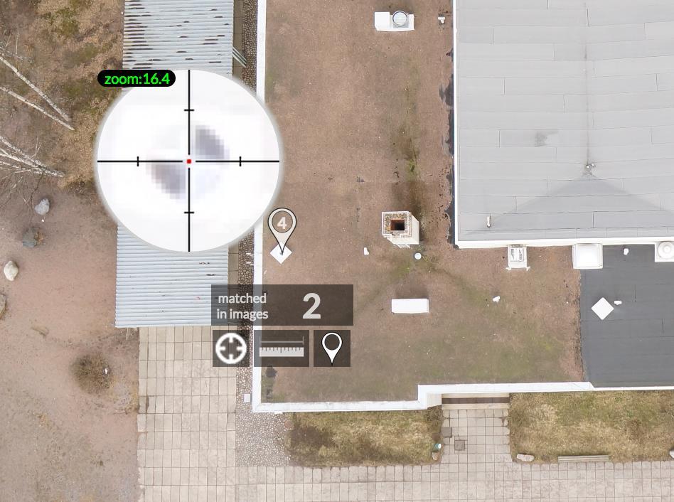 22 Kuva 13. Signaalipiste nro. 12 merkittynä toisella kuvalla. Kuva: Autodesk ReCap 360.