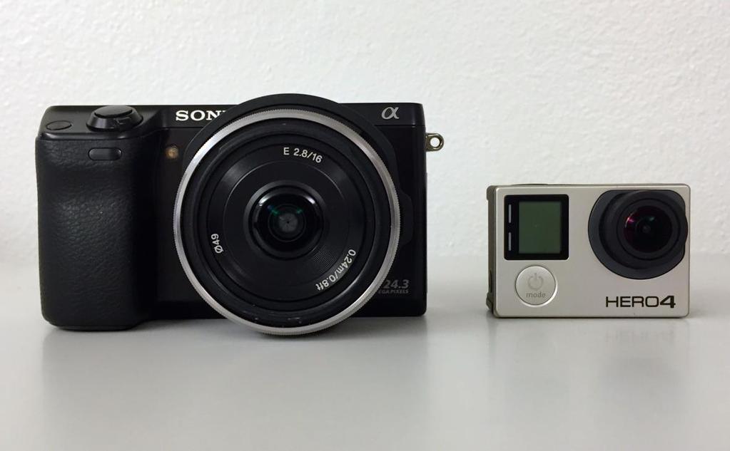 25 Kuva 15. Pääkamerana käytetty Sony NEX7 ja vertailukamerana käytetty GoPro Hero4 Black.