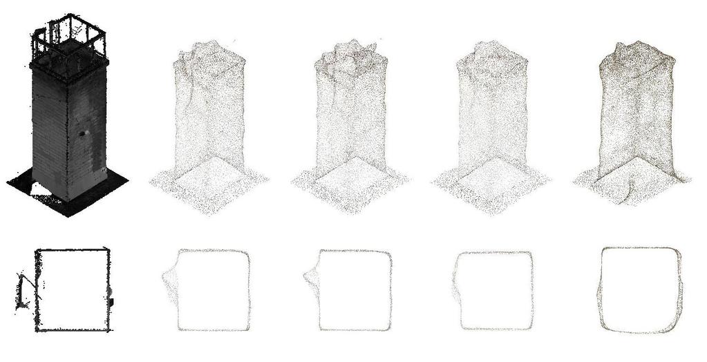 31 Kuva 17. Piipun geometrian säilyvyys eri pistepilvillä. Kuva: Autodesk Revit.