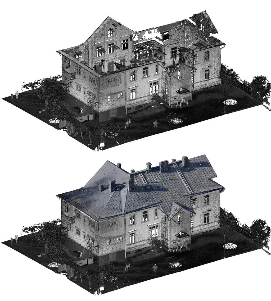 Liite 1 1 (2) Vertailukuvat Päiväkoti Kaivopuistosta, Autodesk Revit Päiväkoti Kaivopuiston julkisivusta Leica P20