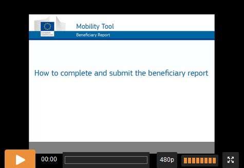 Video-ohje How to complete and submit the beneficiary report Videossa kerrotaan miten loppuraportti täytetään ja lähetetään (kesto n. 5 min.) Saatavilla myös pdf-muodossa. http://ec.europa.