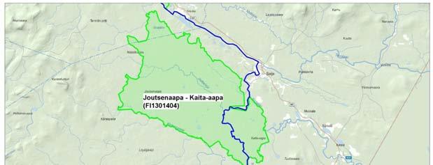 puolella lähimmillään noin 3,8 km etäisyydellä sijaitseva Termusaavan (FI1301405, SCI) Natura 2000 alue (kuva 6-3). Kuva 6-3. Hankealueen lähimmät Natura-alueet.