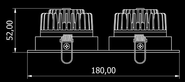 UPOTUSSYVYYS 65mm ASENNUSREIKÄ 168mm x 83mm