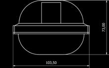 70W VALAISUKULMA 115 IP65, lk10 muovi VÄRINTOISTOINDEKSI 80 1500mm x 103,5mm x 74mm  -