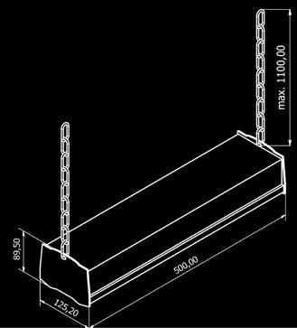 30x90 IP65, IK10 VÄRINTOISTOINDEKSI >80 500mm x 125mm PAINO 2.