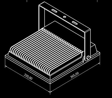 150W VALAISUKULMA 100 IP65, IK08 VÄRINTOISTOINDEKSI >80 365mm x 330mm x 60mm PAINO 5.