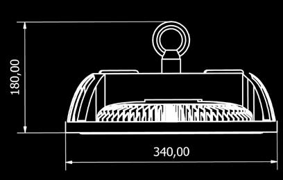 UFO 100W 67HV385K100R01 67HV385K100R0110 SÄHKÖNUMERO 4343387 4343388 5000K 15 000 lm (150 lm/w) 11 056 lm (111 lm/w) RUNGON VÄRI musta KOKONAISTEHO 105W VALAISUKULMA 100 IP65 VÄRINTOISTOINDEKSI 75