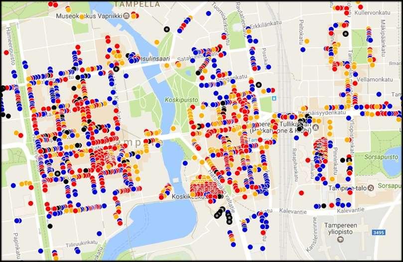 Tampereen keskustan elinvoimalaskenta 2015-2017 Elinvoimalaskennan päivitys tehtiin Tampereen kaupungin elinvoimaja kilpailukyky yksikön