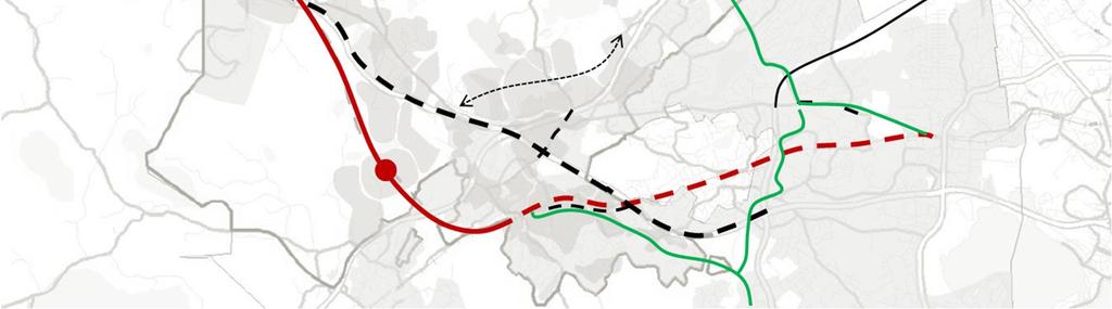 Ring II och Hista Förlängning av Ring II Förbättring av Åbovägen Förbättring av Vichtisvägen Förbättring av Esbovägen Förbättring av Domsbyvägen