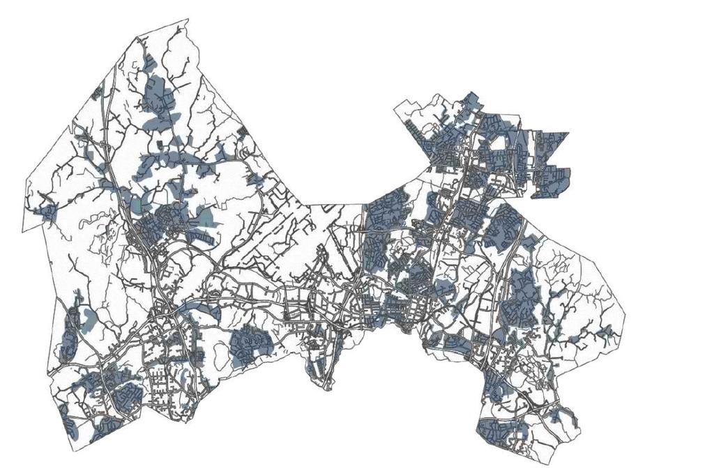 Vantaan pientaloalueet 38 % Vantaan