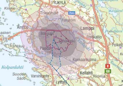 Etäisyysvyöhykkeet 1-3 km