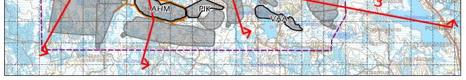 (VE1, VE2, VE2+ ) Kuva 16-20. Maastoleikkaus 1 1.