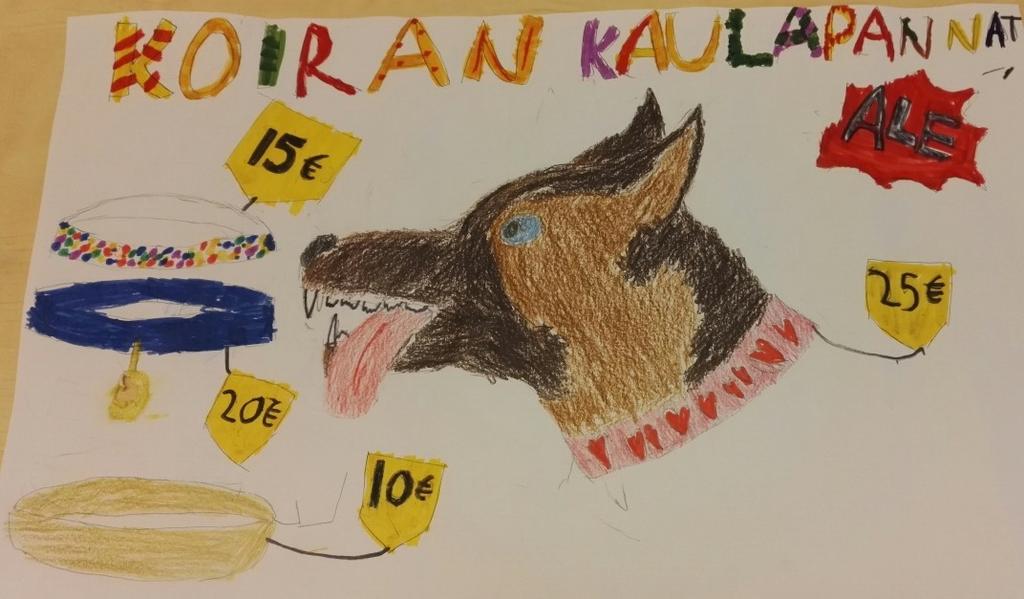 Tässä on Suomen leijona vaakuna, oppilaat tekevät näitä vaakuna pajassa. Tämä on kultainen malli.
