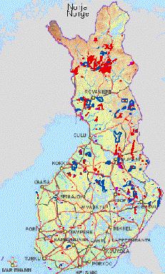 Tukesin kaivosasioiden karttapalvelu (=mineraalioikeuksien kartta) Osoitteesta www.tukes.