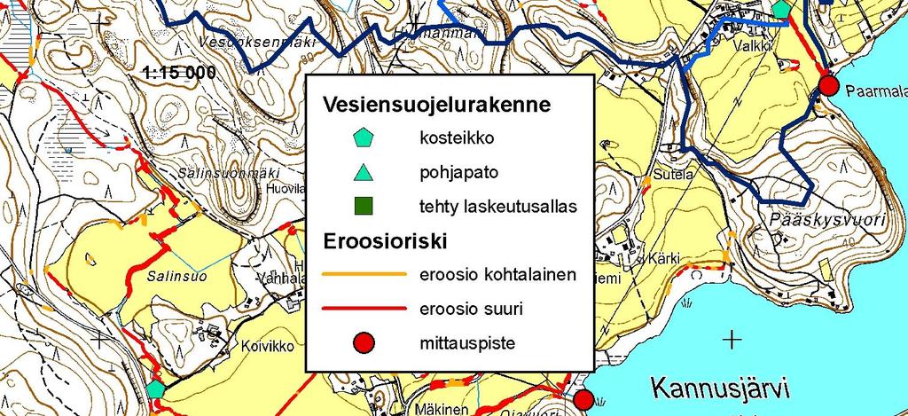 Valkin ojan maaperä on koko peltoalueella savea. Savimaa jatkuu jonkun matkaa vielä yläjuoksun metsäosuudella. Yläjuoksun pohjoiseen johtavan haaran maaperä on karkeaa hietaa.