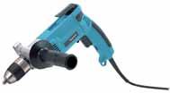 370 W Kierrosluku (min-1) 0-4200 Kapasiteetti puu 15 mm Kapasiteetti teräs 6,5 mm Poraistukan kapasiteetti 1,0-6,5 mm Liitosjohto 2 m 4,0 m/s² Tärinän toleranssi (K-tekijä) 1,5 m/s² Paino ilman