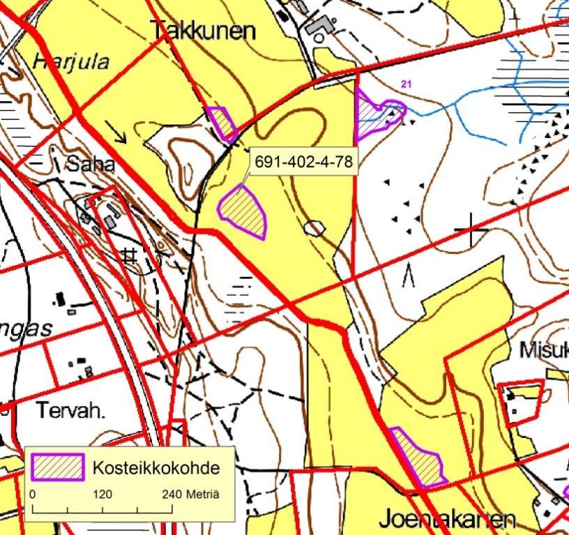 mahdollisuus kosteikolle.