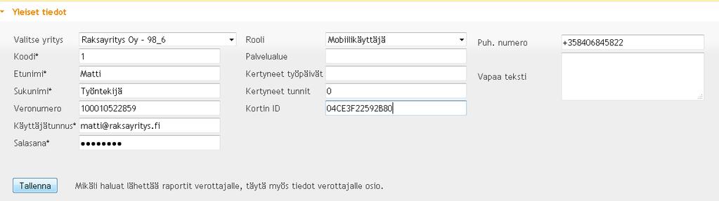 Puhelinnumero SMS-palveluun (+358) Sähköisen