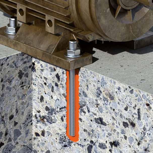 Mapefix VE SF Styreenivapaa kemiallinen vinyyliesteriankkurointi rakenteelliseen kuormiin ja betoniraudoitukseen OP7: non cracked concrete M8 M30 Ø8 Ø32 OP1: cracked and non cracked concrete M12 M30