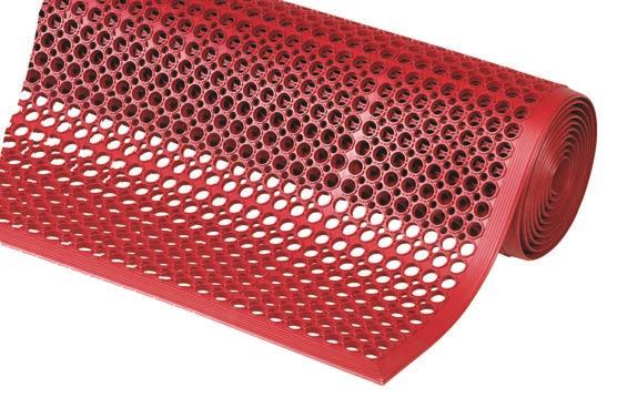 SANITOP TYÖPISTEMATTO Klassiset ergonomiset ja liukastumista estävät reikämatot märkiin ja kuiviin työolosuhteisiin Vahva täyskuminen rei itetty