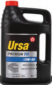 Ursa Premium TD SAE 15W-40 Ehkäisee lietteenmuodostusta matalassa lämpötilassa ja pienhiukkasten kertymistä korkeassa lämpötilassa Suojaa moottoria ja laakereita korroosiolta Suojaa kulumiselta ja