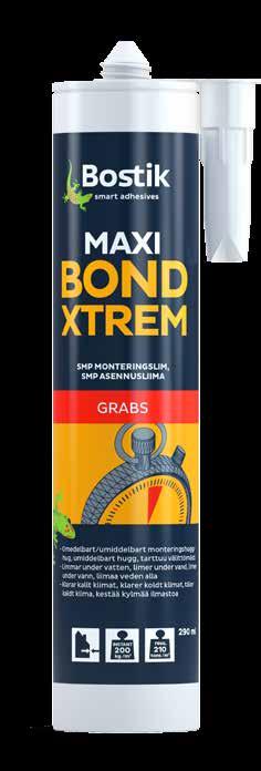MAXI BOND XTREM VAHVIN ASENNUSLIIMAMME IKINÄ! Mai Bond Xtrem liimaa kaikkea kaikkialla!