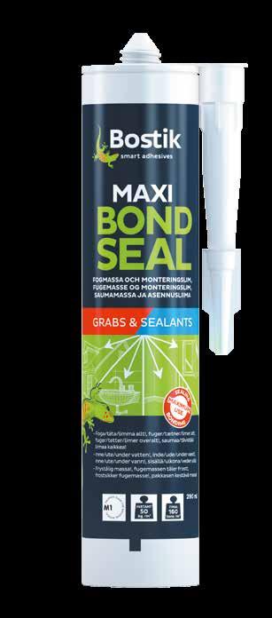MAXI BOND SEAL SAUMAA JA LIIMAA Mai Bond Seal on ammattilaisen valinta liima ja saumausaine molemmat samassa tuotteessa! Liimaa, saumaa ja tiivistä sekä sisällä että ulkona - märässä ja kuivassa!