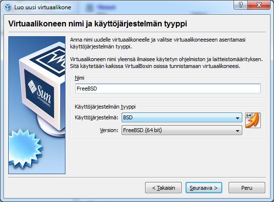 23(45) VirtualBox osaa tarjota yleisimpiä käyttöjärjestelmätyyppejä (kuva 2), jonka mukaan se määrittelee minimivaatimukset muistille ja kiintolevytilalle.