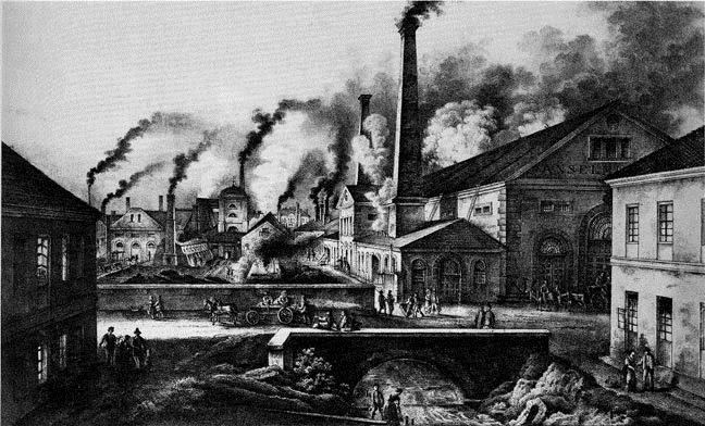 Ensimmäinen teollinen vallankumous höyrykone (Watt 1796) => tehtaat, junat, laivat ei vielä johda
