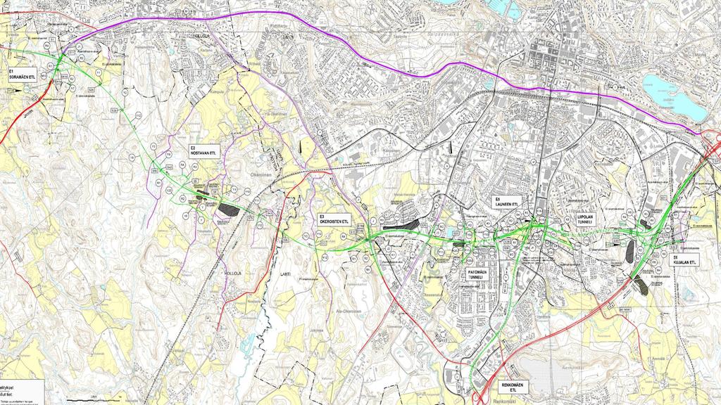 Vt12 Lahden eteläinen Kehätie, osa 1. Hankinta ST-urakkana. Tiesuunnitelmavaiheen kustannusarvio n. 85 miljoonaa euroa. Vt12 Lahden eteläinen Kehätie, osa 2. Hankinta Allianssi -mallilla.