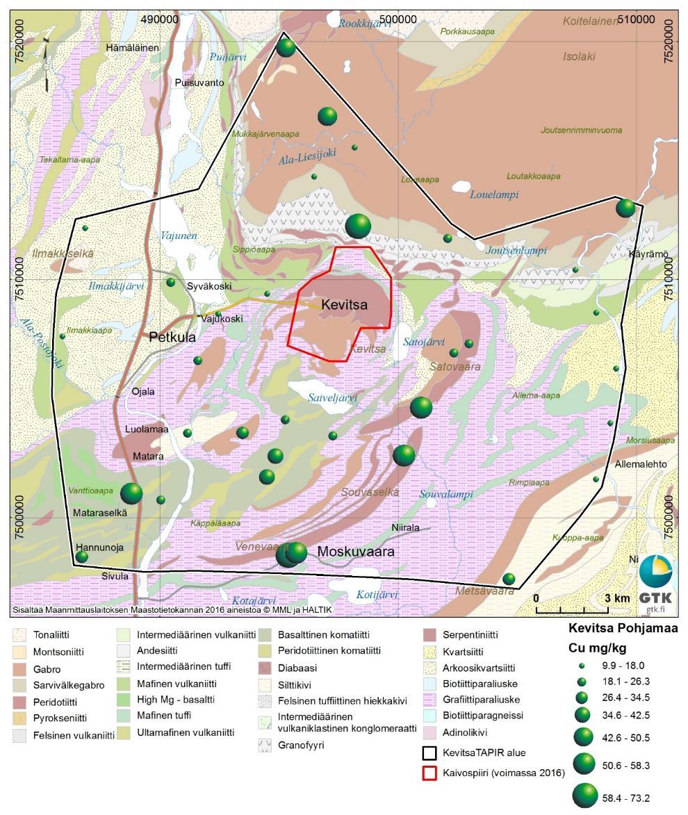 GEOLOGIAN TUTKIMUSKESKUS Kaivosalueiden taustapitoisuus-pilottitutkimus 40 Kuva 27.