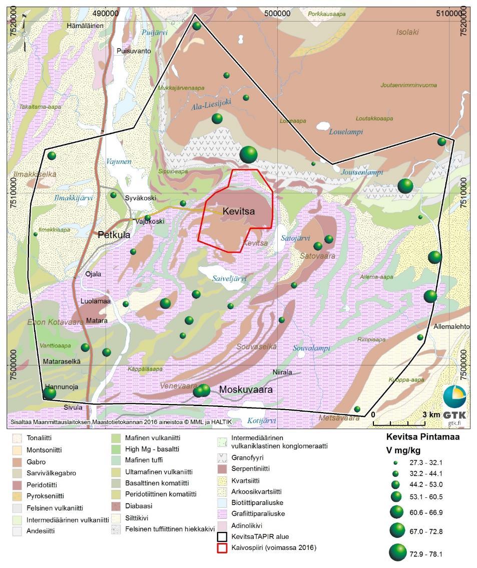 GEOLOGIAN TUTKIMUSKESKUS Kaivosalueiden taustapitoisuus-pilottitutkimus 47 Kuva 34.