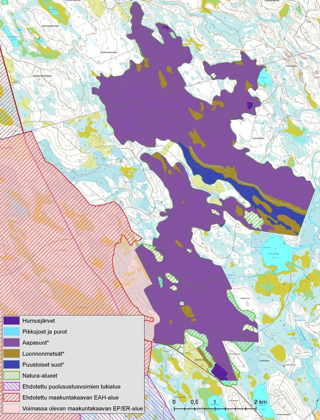 9 4.3 Luontodirektiivin mukaiset luontotyypit Voimassa olevalla Natura-tietolomakkeella (1996) mainitut luontotyypit on esitetty taulukossa 4-1.
